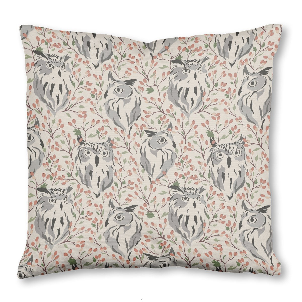 Perched Owl Throw Pillow