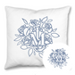 Blue Marian Cross and Roses Throw Pillow