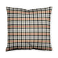 Silver and Gold Plaid Throw Pillow
