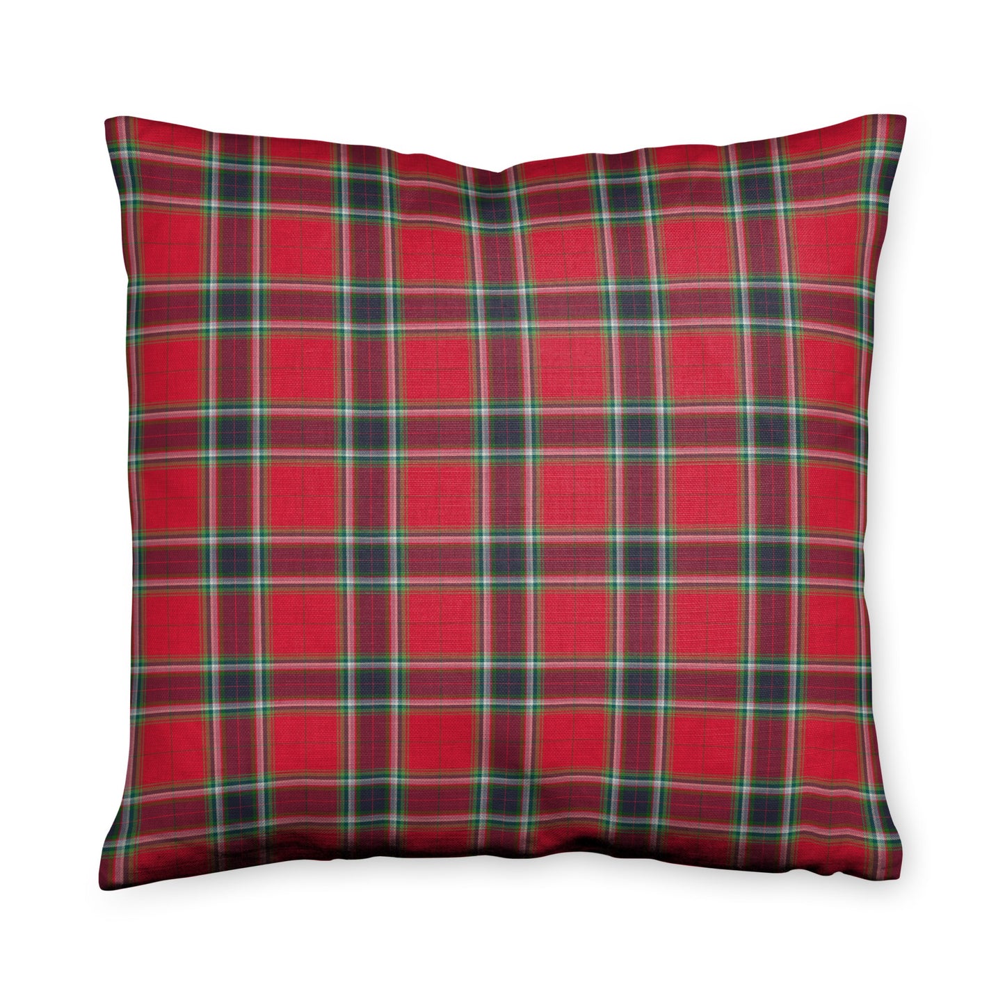 Gullane Plaid Red Throw Pillow