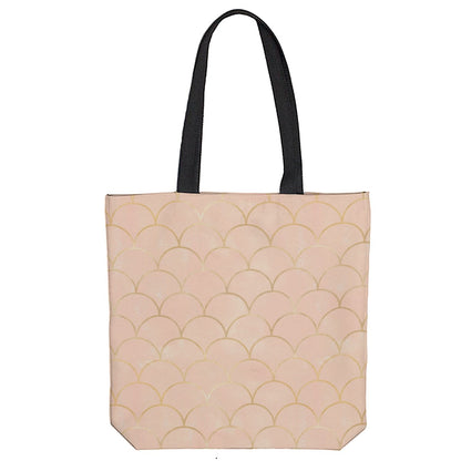 Blush Pink and Gold Scale Tote Bag