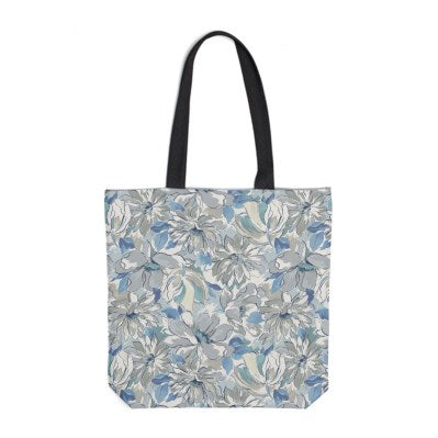 Painterly Floral Grey Tote Bag