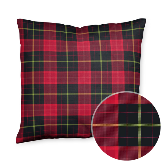 Red Plaid Throw Pillow