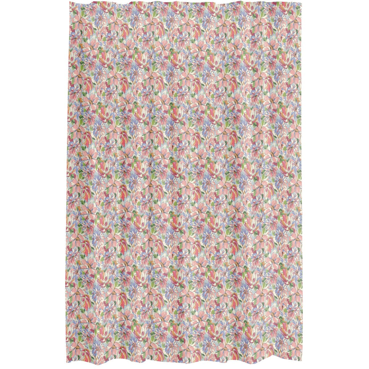 Painterly Floral Pink Shower Curtain