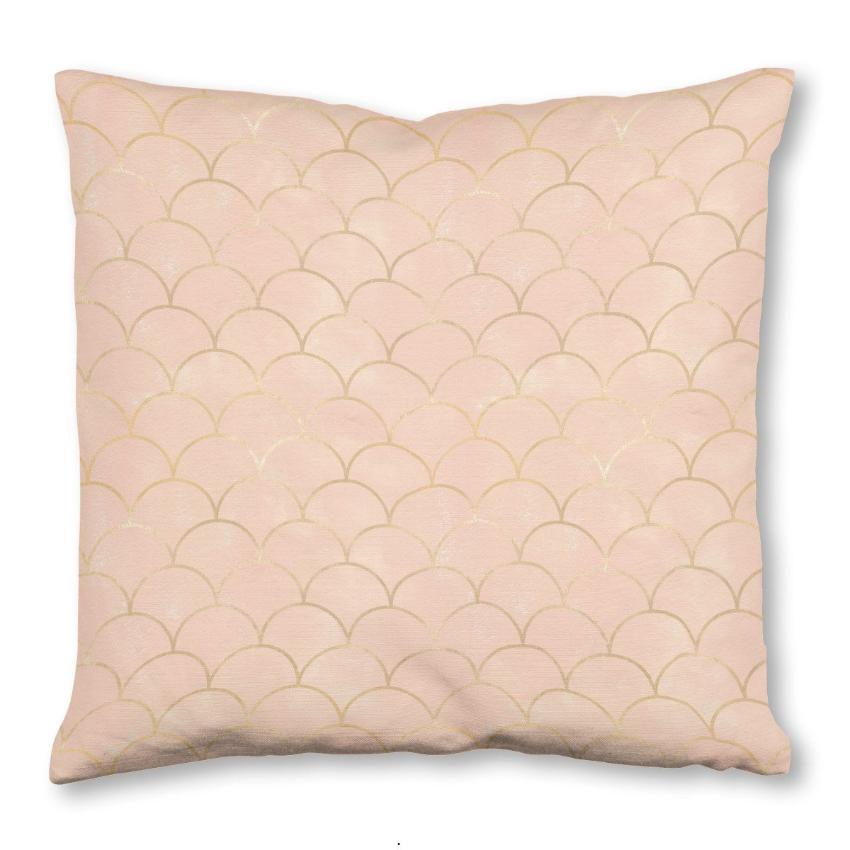 Blush Pink and Gold Scale Throw Pillow