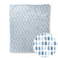 Blue Watercolor Squares Throw Blanket