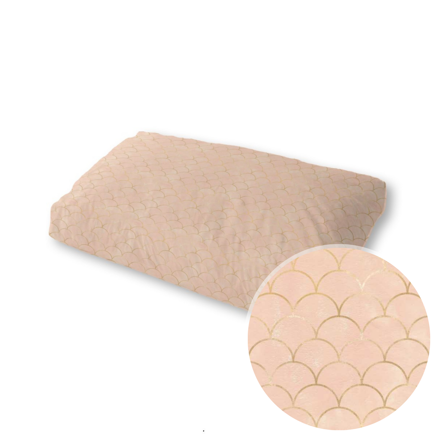 Blush Pink and Gold Scale Pet Bed