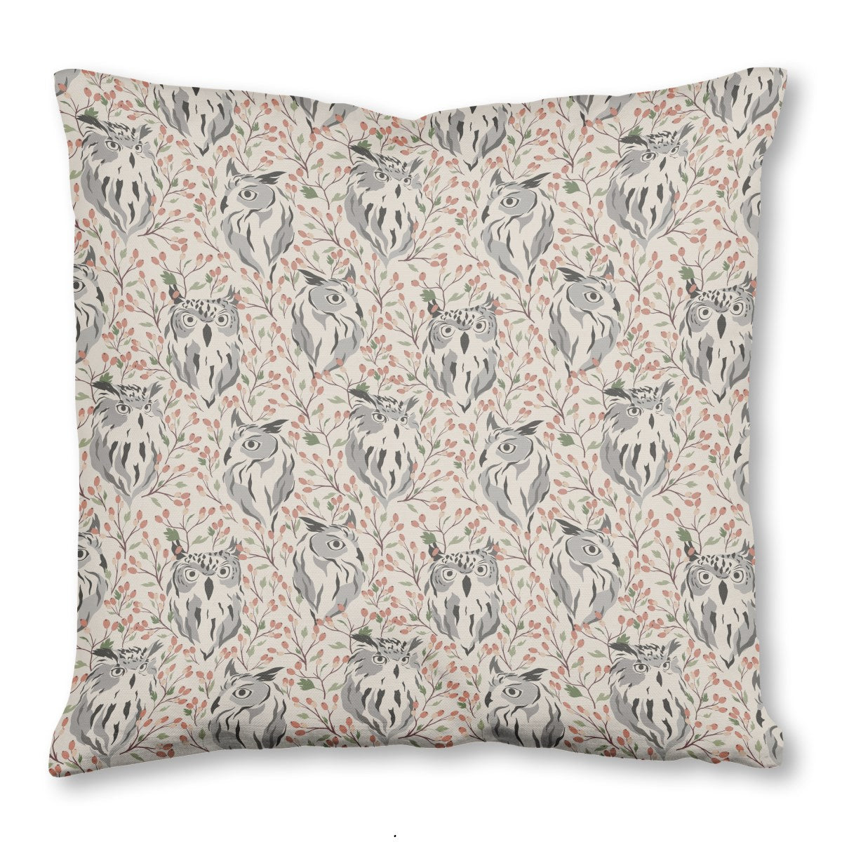 Perched Owl Throw Pillow