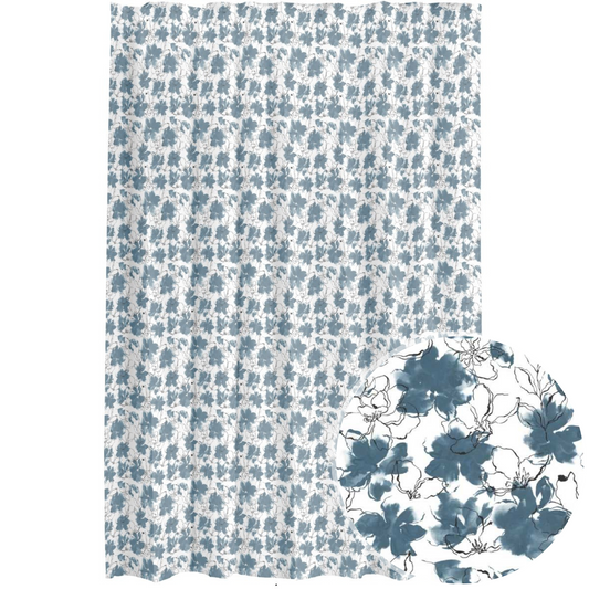 Blues in Bloom Shower Curtain
