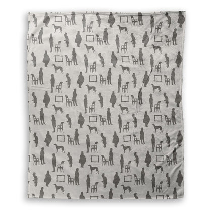 Gentleman Taupe Throw Blanket - small 50 x 60