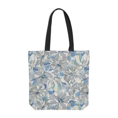 Painterly Floral Grey Tote Bag