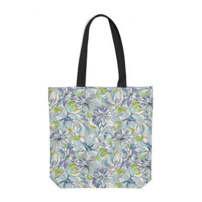 Painterly Floral Green Tote Bag